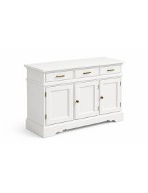 Credenza madia 3 porte legno shabby bianco Patinato 155x52x94