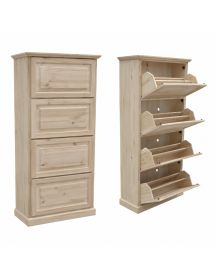 SCARPIERA CLASSICA IN LEGNO 4  RIBALTE GREZZO L.80 P.30 H.170 (1220)