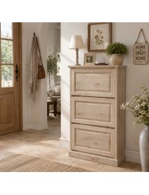 SCARPIERA CLASSICA IN LEGNO 3 RIBALTE GREZZO L.80 P.30 H.130 (1219)