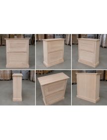 SCARPIERA CLASSICA IN LEGNO 2 RIBALTE GREZZO L.80 P.30 H.93 (1216)