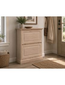 SCARPIERA CLASSICA IN LEGNO 2 RIBALTE GREZZO L.80 P.30 H.93 (1216)