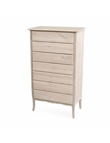 CASSETTIERA 7 CASSETTI IN LEGNO GREZZA L.85 P.47 H.139 (3031)