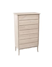 CASSETTIERA 7 CASSETTI IN LEGNO GREZZA L.85 P.47 H.139 (3031)