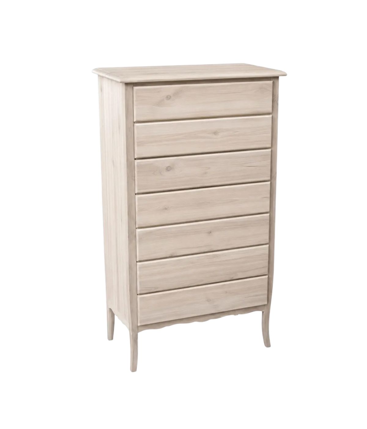 CASSETTIERA 7 CASSETTI IN LEGNO GREZZA L.85 P.47 H.139 (3031)