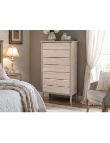 CASSETTIERA 7 CASSETTI IN LEGNO GREZZA L.85 P.47 H.139 (3031)