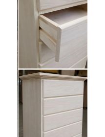 CASSETTIERA 10 CASSETTI IN LEGNO GREZZA L.58 P.41 H.145 (116)