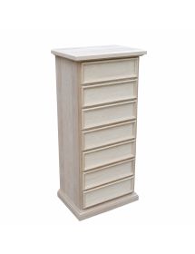CASSETTIERA IN LEGNO 7 CASSETTI GREZZO L.60 P.47 H.115 (717)