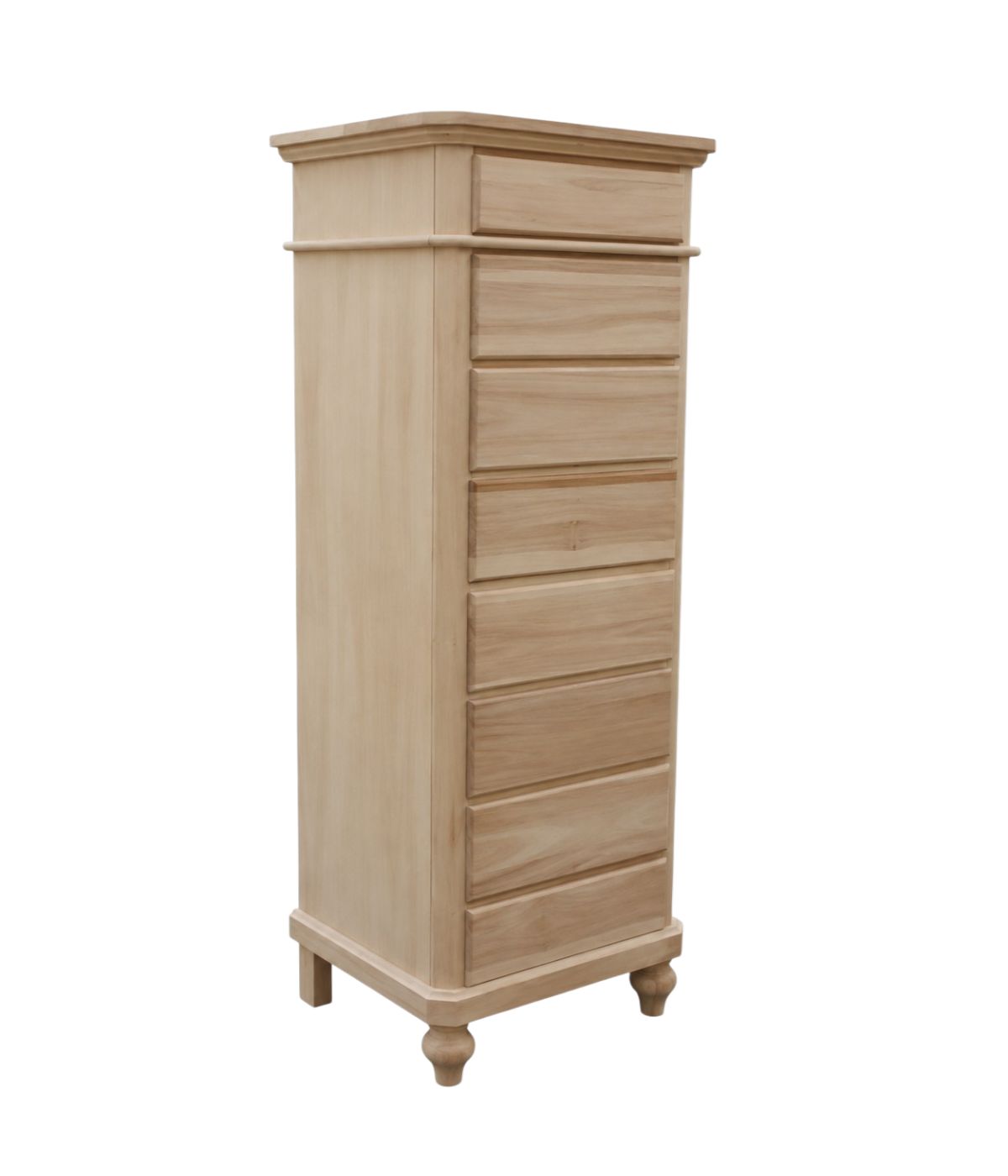 CASSETTIERA IN LEGNO 8 CASSETTI GREZZO L.55 P.45 H.149 (707)