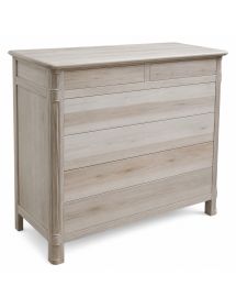 CASSETTIERA CLASSICA IN LEGNO 6 CASSETTI GREZZO L.121 P.53 H.104 (3200)