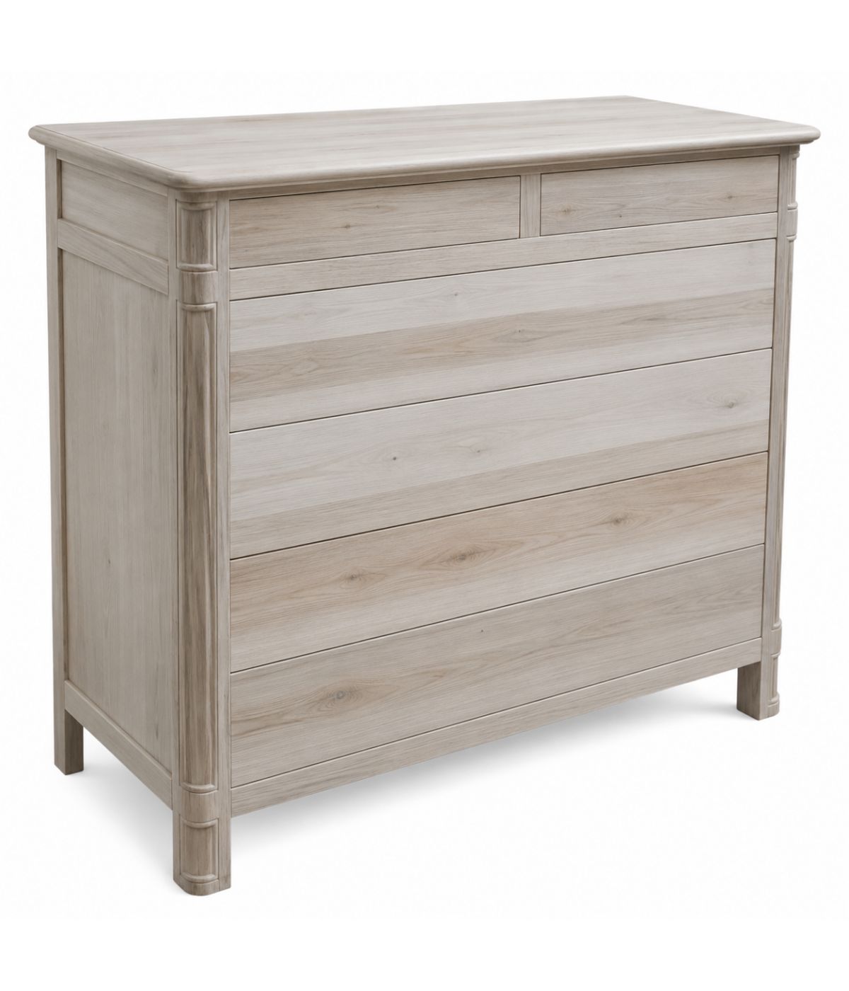 CASSETTIERA CLASSICA IN LEGNO 6 CASSETTI GREZZO L.121 P.53 H.104 (3200)