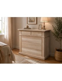 CASSETTIERA CLASSICA IN LEGNO 5 CASSETTI GREZZO L.128 P.54 H.100 (2163)