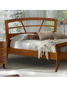 Letto matrimoniale legno traforato noce bassano 184x210x120