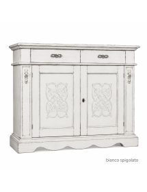 CREDENZA CLASSICA DECORO IN LEGNO 2 PORTE VARI COLORI 170X55X115