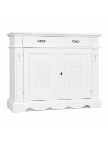 CREDENZA CLASSICA DECORO IN LEGNO 2 PORTE VARI COLORI 170X55X115