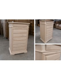 Cassettiera classica 7 cassetti legno grezzo 71x53x117 (3007)