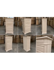 Cassettiera classica 7 cassetti legno grezzo 71x53x117 (3007)
