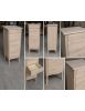 Cassettiera classica 7 cassetti legno grezzo 50x37x107 (3036)