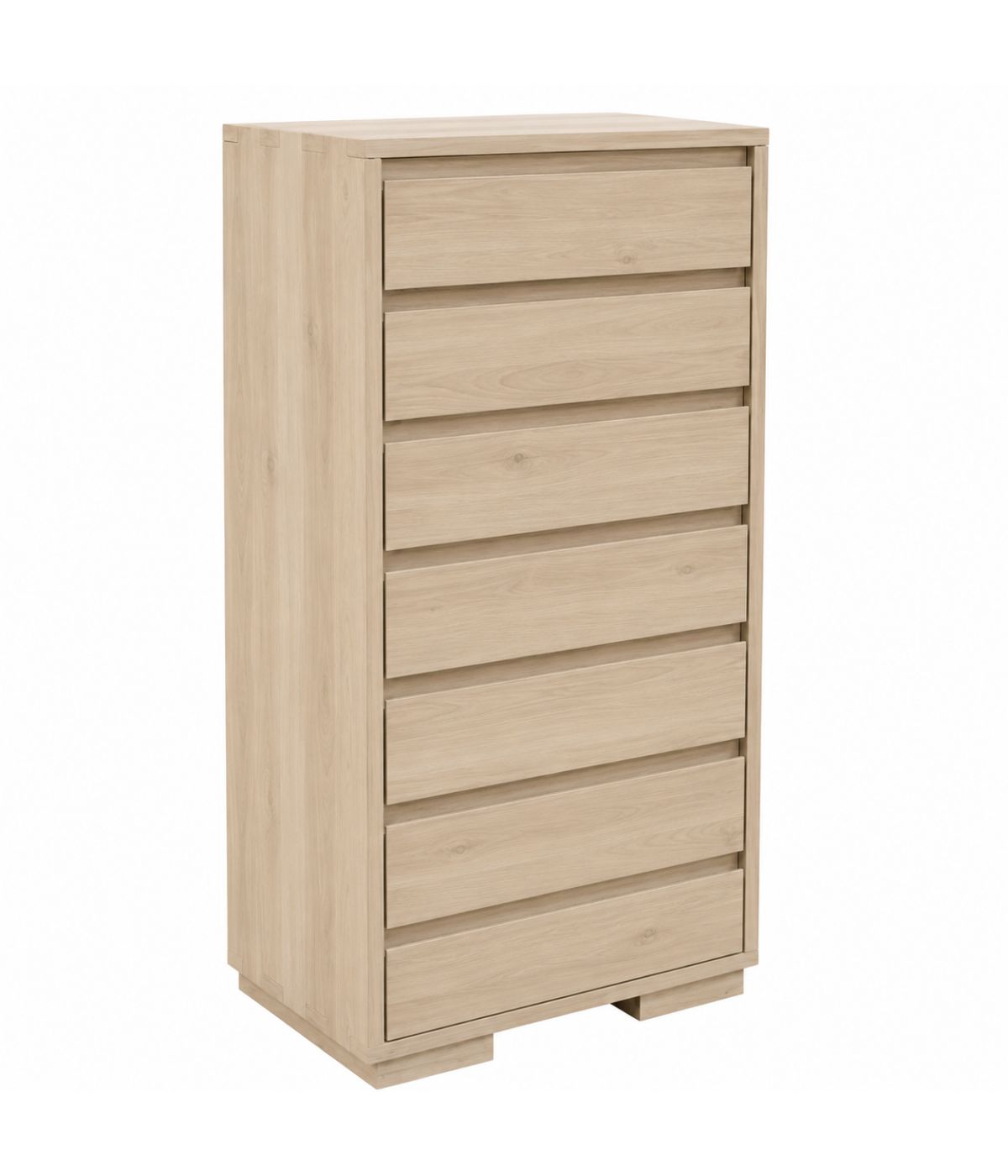 Cassettiera Classica 7 Cassetti In Legno massello Grezzo 70x45x137 (3222)