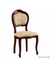 SEDIA LEGNO '600 SEDUTA IMBOTTITA CLASSICA TINTA NOCE