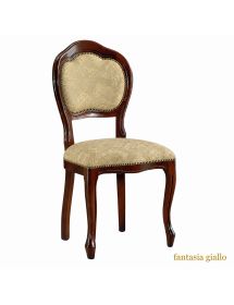SEDIA LEGNO '600 SEDUTA IMBOTTITA CLASSICA TINTA NOCE