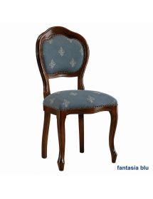 SEDIA LEGNO '600 SEDUTA IMBOTTITA CLASSICA TINTA NOCE