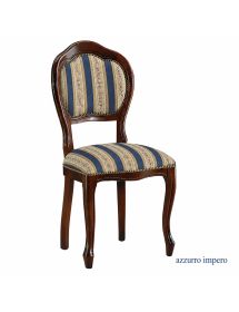 SEDIA LEGNO '600 SEDUTA IMBOTTITA CLASSICA TINTA NOCE