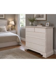 Cassettiera classica 5 cassetti legno grezzo 117x51x101 (466)