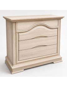 Cassettiera classica 4 cassetti legno grezzo 125x52x99 (495)