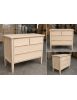 Cassettiera classica 4 cassetti legno grezzo 110x51x90 (1111)