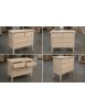 Cassettiera classica 4 cassetti legno grezzo 110x51x90 (1111)