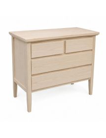 Cassettiera classica 4 cassetti legno grezzo 110x51x90 (1111)