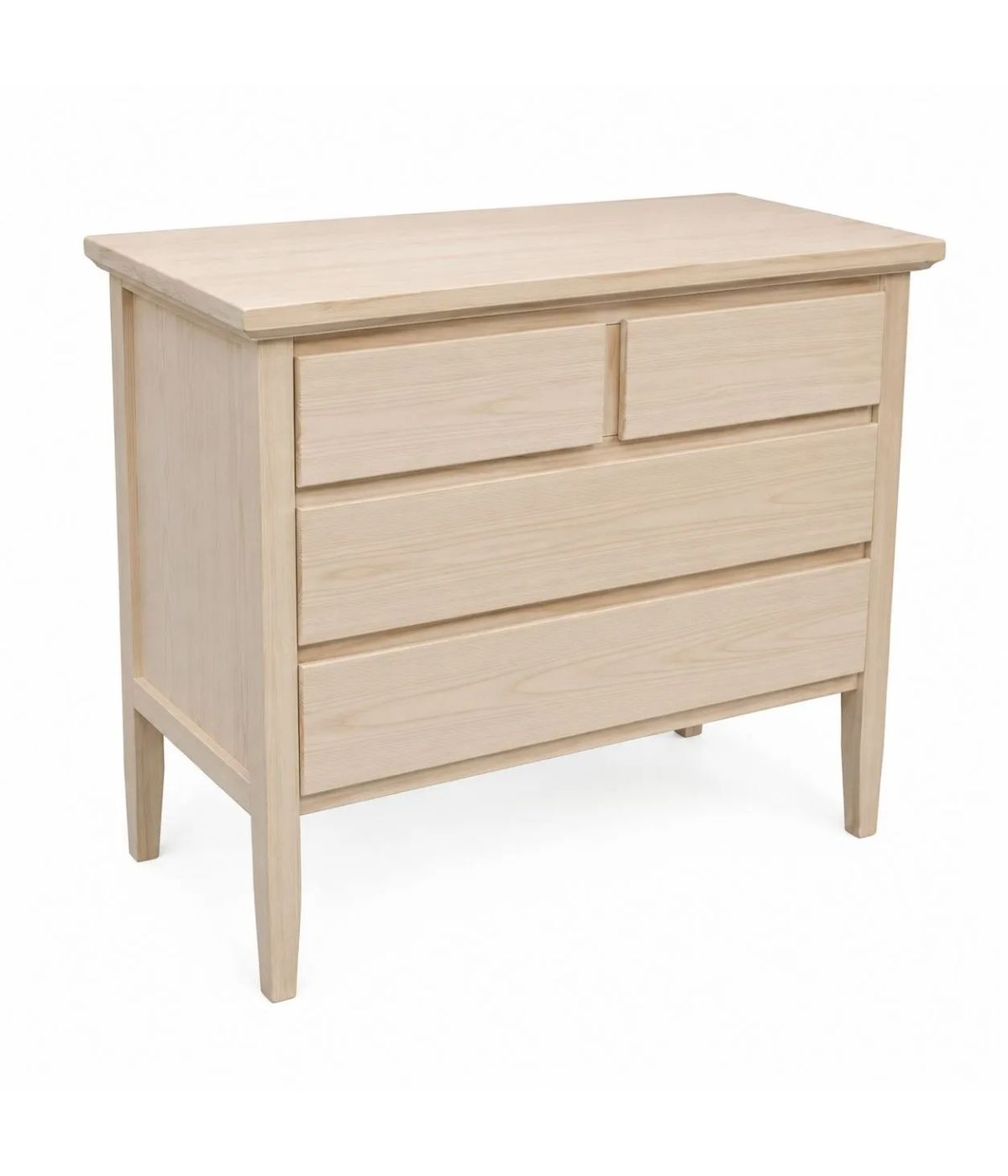 Cassettiera classica 4 cassetti legno grezzo 110x51x90 (1111)