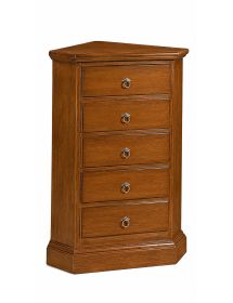 Cassettiera ad angolo classica 5 cassetti legno grezzo 54x54x100 (5...