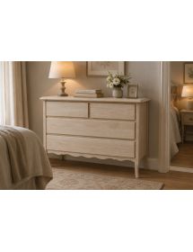 CASSETTIERA IN LEGNO 4 CASSETTI GREZZO L.112 P.52 H.91 (3021)