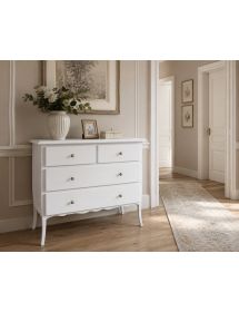 COMÒ 4 CASSETTI CLASSICO BIANCO OPACO 112x52x91 (6068)