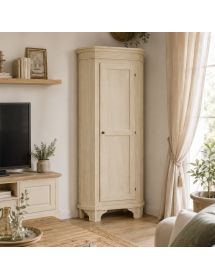 MOBILE ANGOLO CANTONALE CLASSICO IN LEGNO 1 PORTA GREZZO L.58X58X83...