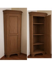 MOBILE ANGOLARE IN LEGNO ARTE POVERA 1 PORTA TINTA NOCE L.58 X 58 H...