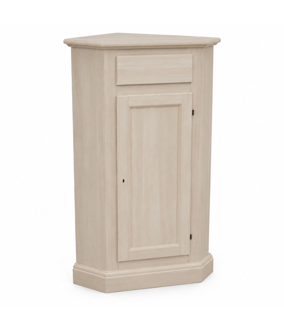 ANGOLARE IN LEGNO CLASSICO 1 PORTA 1 CASSETTO GREZZO L.54 X 54 H.13...