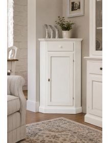Mobile Angolo classico laccato bianco arte povera 54 x 54 x 75 h.130