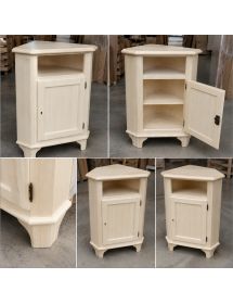Mobile angolare 1 porta classico legno grezzo L.51 P.51 H.97 (554)
