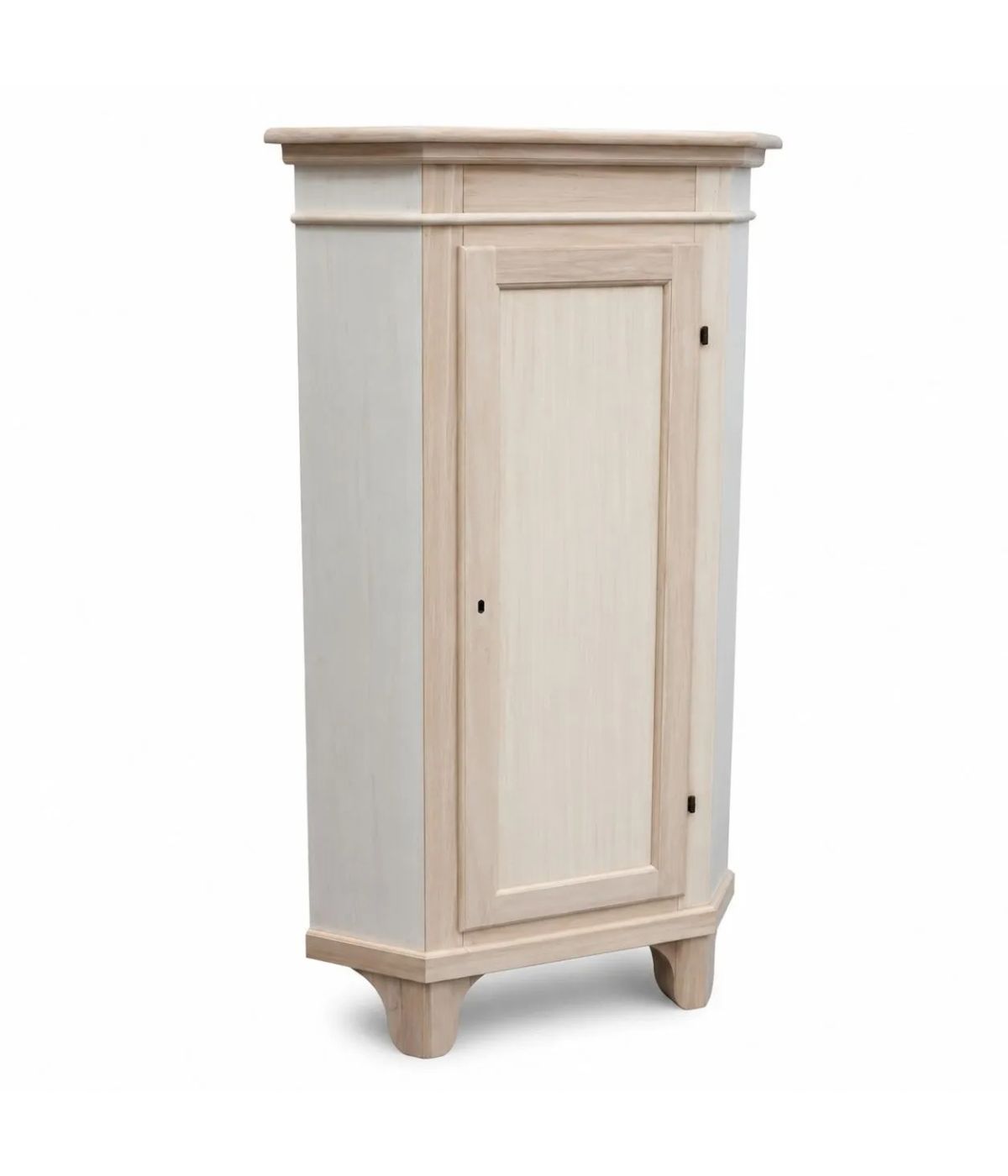 Mobile angolare 1 porta classico legno grezzo L.52 P.52 H.138 (805)