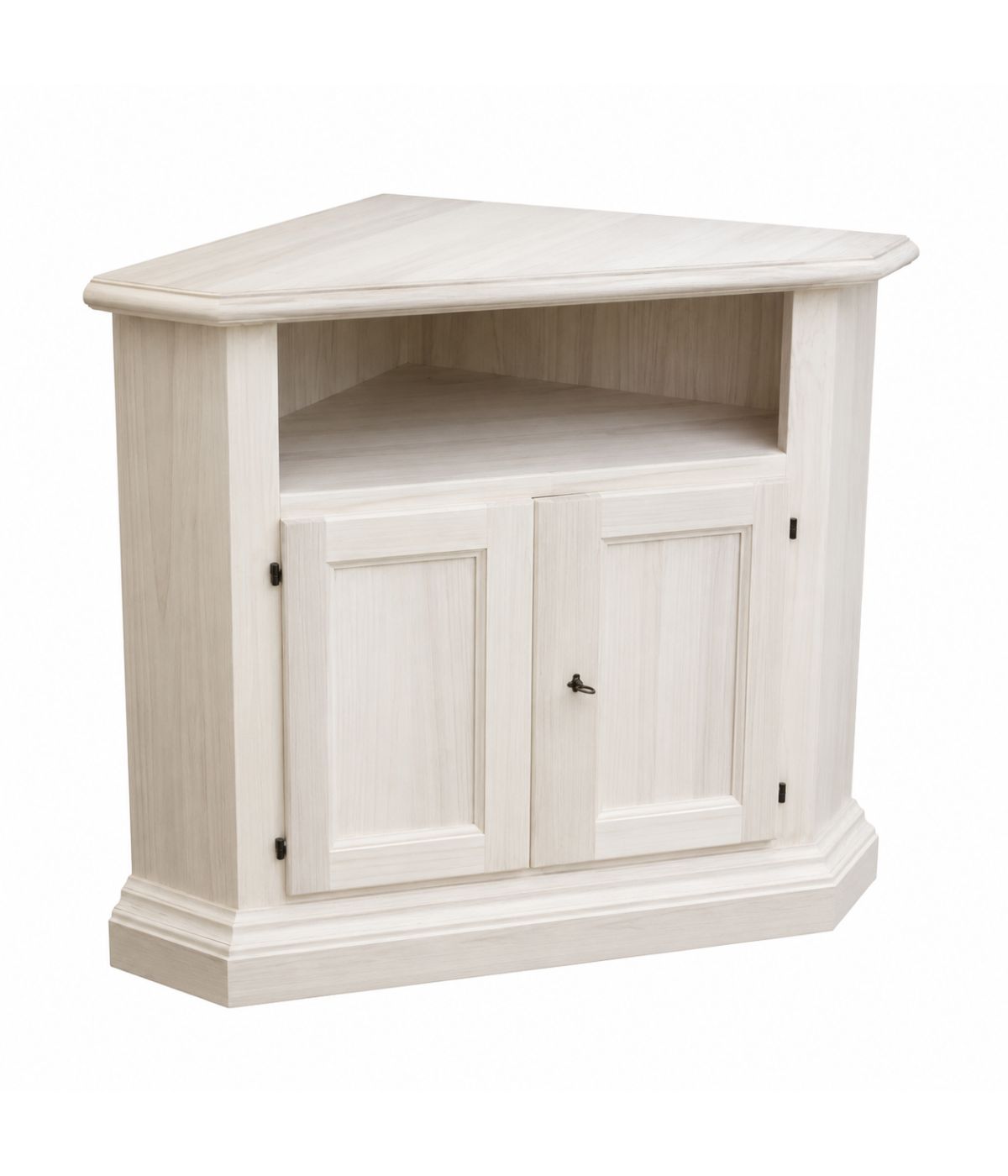 PORTA TV ANGOLARE IN LEGNO CLASSICO 2 PORTE GREZZO L.73 X 73 H.83 (208)