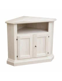 PORTA TV ANGOLARE IN LEGNO CLASSICO 2 PORTE GREZZO L.73 X 73 H.86 (927)