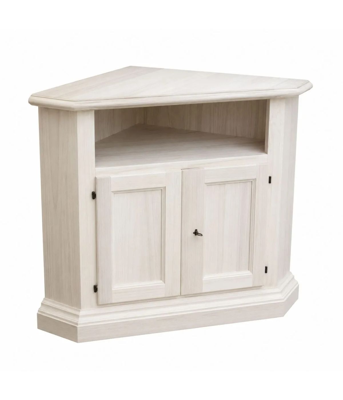 PORTA TV ANGOLARE IN LEGNO CLASSICO 2 PORTE GREZZO L.73 X 73 H.86 (927)