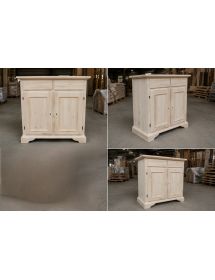 Credenza 2 porte 2 cassetti Legno grezzo 90x40x94 (5011)