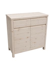 Credenza 2 porte 2 cassetti Legno massello di abete grezzo 104x50x95 (3312)