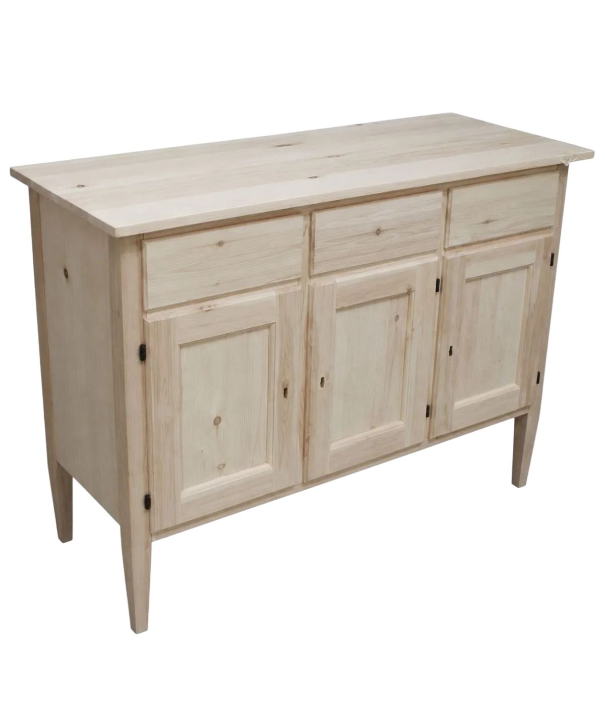 Credenza 3 porte 3 cassetti Legno grezzo 105x42x82 (963)