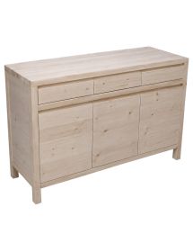 Credenza 3 porte 3 cassetti Legno massello di abete grezzo 150x50x95 (3321)
