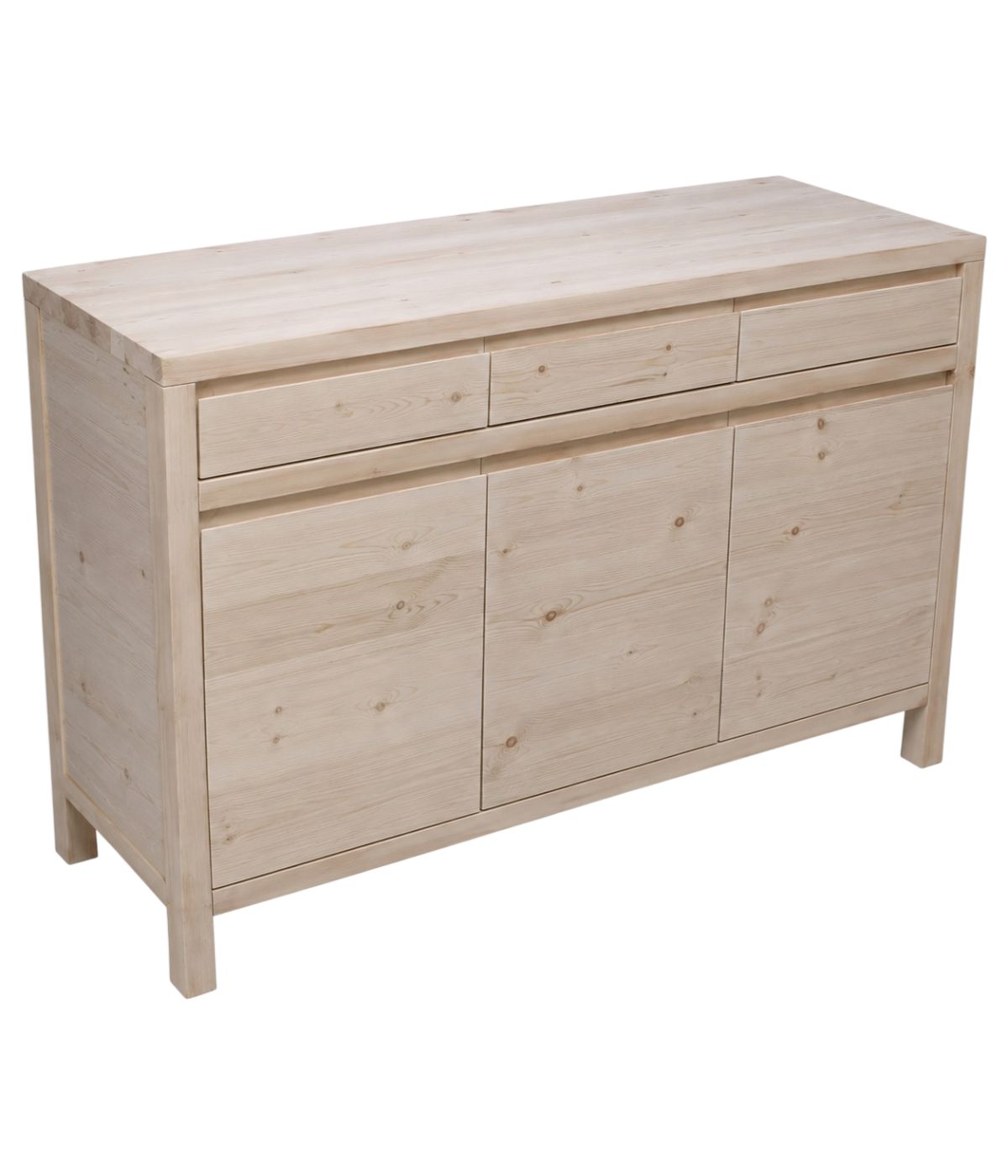 Credenza 3 porte 3 cassetti Legno massello di abete grezzo 150x50x95 (3321)