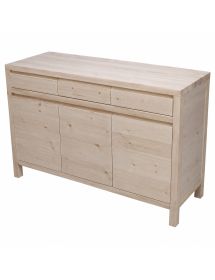 Credenza 3 porte 3 cassetti Legno massello di abete grezzo 150x50x95 (3321)